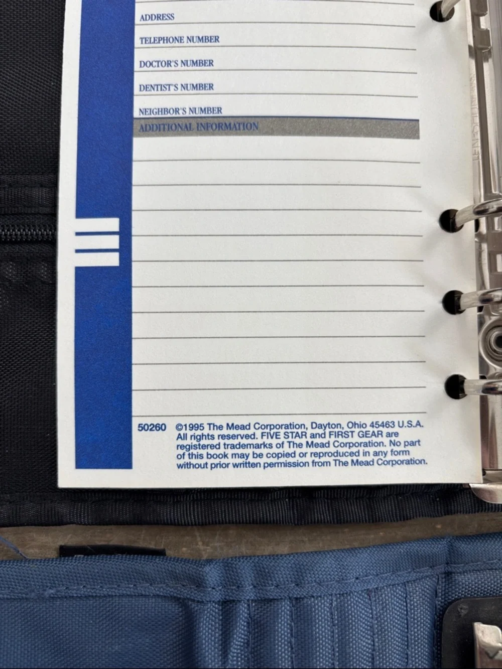 Vintage 90s Five Star binder and planner set